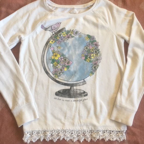 Sparkly Girl’s Knit Long Sleeve Top - Picture 1 of 4